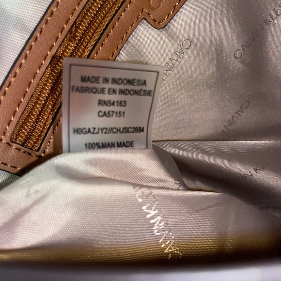NWOT Calvin Klein Triple Compartment Reyna Tote in Caramel Color - Picture 16 of 16